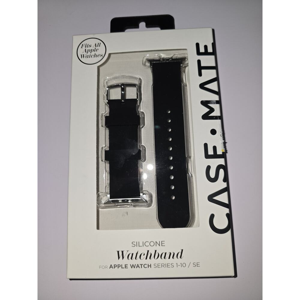 Case Mate Apple Watch Band Black Silicone Fits An Apple Watch